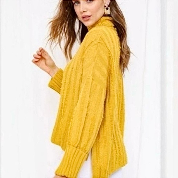 Yellow Turtleneck Sweater - Picture 2 of 9